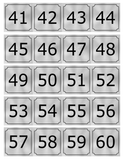 Premium Silver Vinyl Laundromat Washer/Dryer Number Identification Label Sheet (#1-80) - Duro Laundry Parts