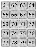 Premium Silver Vinyl Laundromat Washer/Dryer Number Identification Label Sheet (#61-80) - Duro Laundry Parts